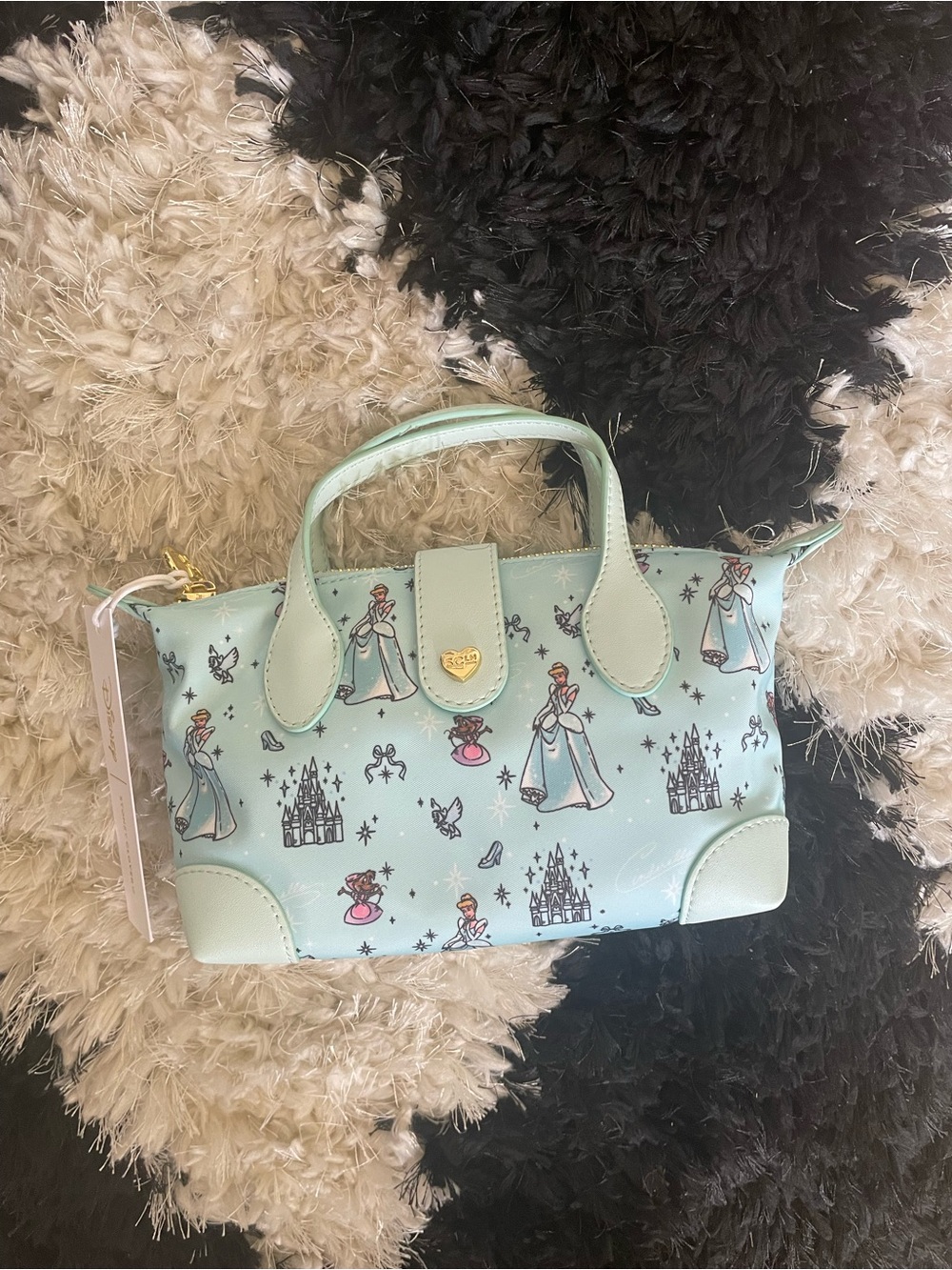 Stoney Clover Lane Light Blue & White Disney Cinderella Pouchette 02 - Picture 4 of 8